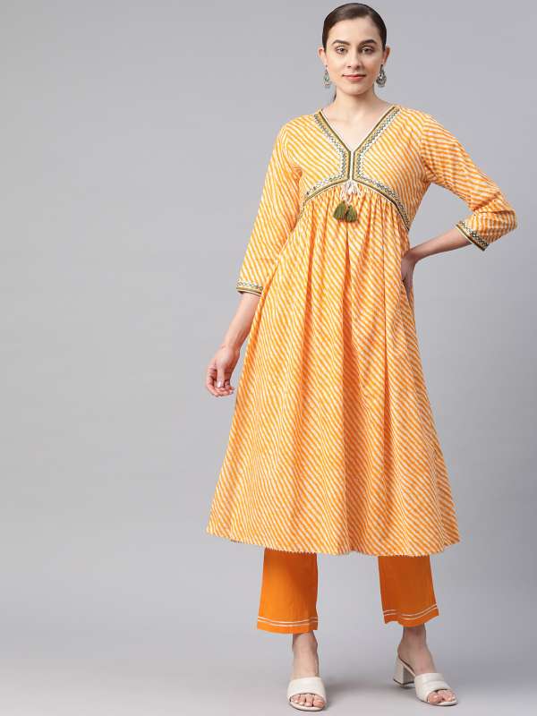 Leheriya Kurta Set Buy Leheriya Kurta Set online in India