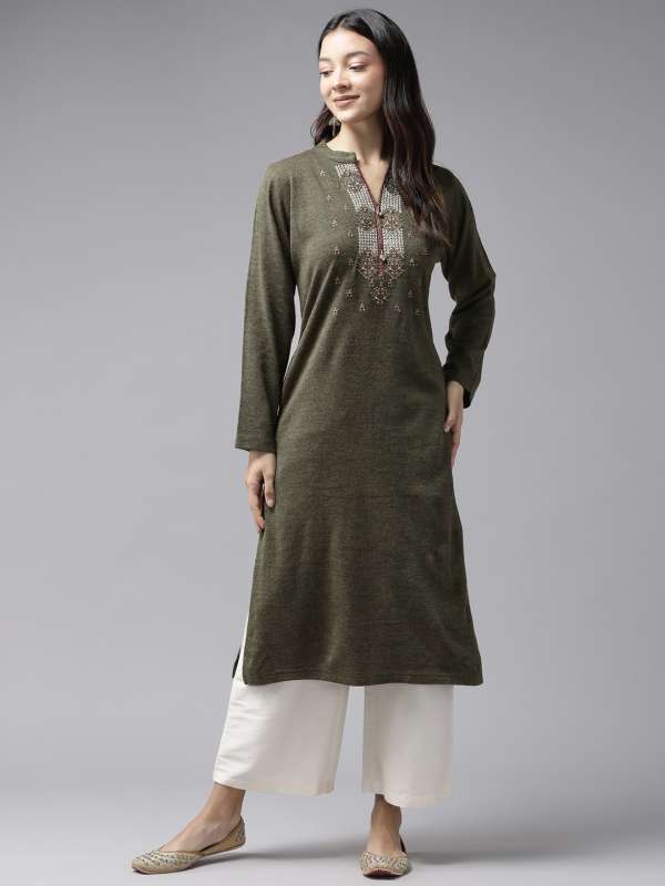 Myntra ladies woolen kurtis clearance