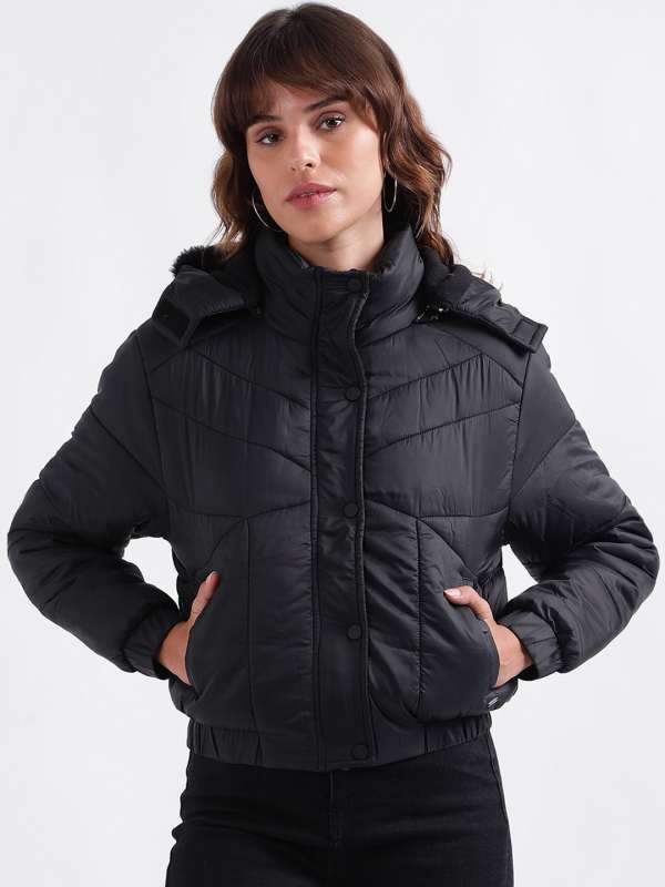 Elle Black Winter Jackets Buy Elle Black Winter Jackets online in India