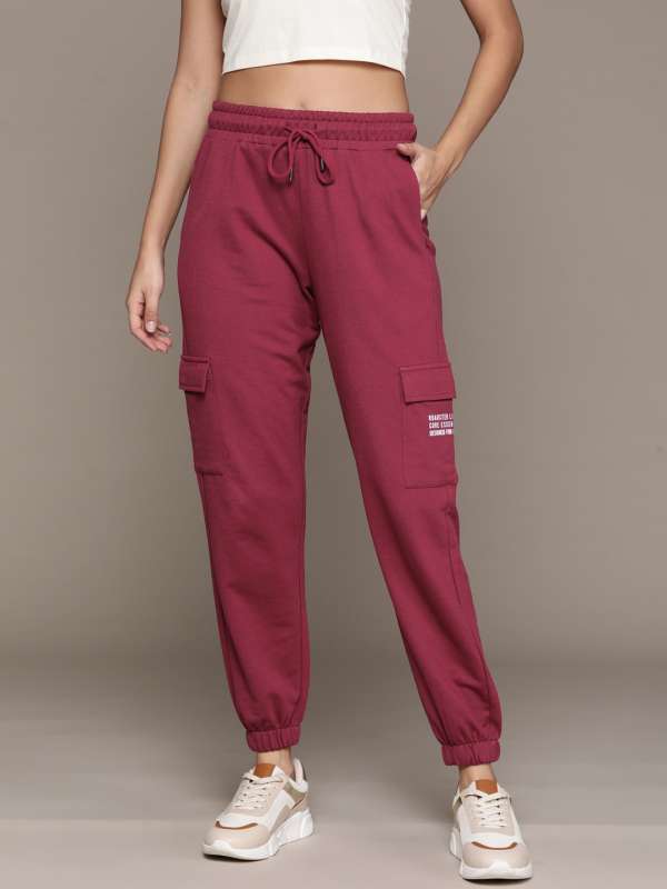 Maroon Women Track Pants Buy Maroon Women Track Pants online in India