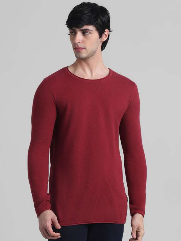 Red Men Sweaters Jack And Jones - Buy Red Men Sweaters Jack And