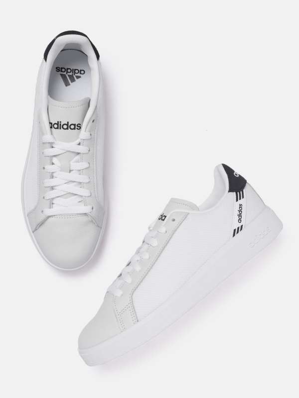 Adidas white leather shoes hotsell