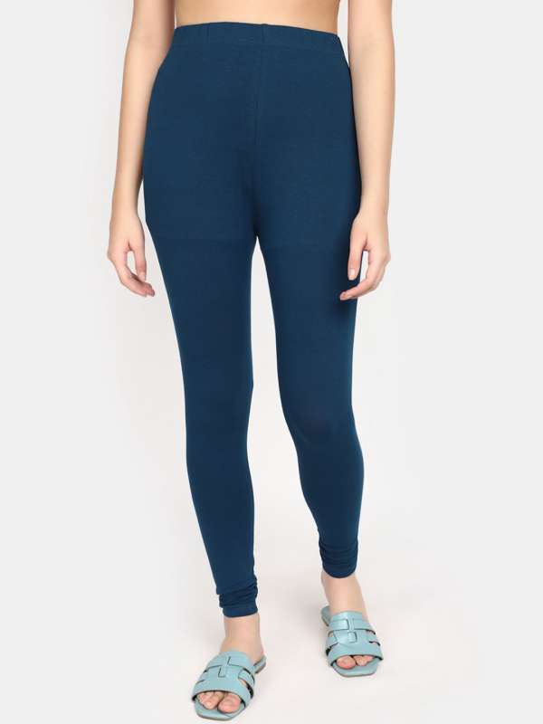 Buy online Blue Solid Cotton Legging from Capris & Leggings for Women by  V-mart for ₹300 at 0% off
