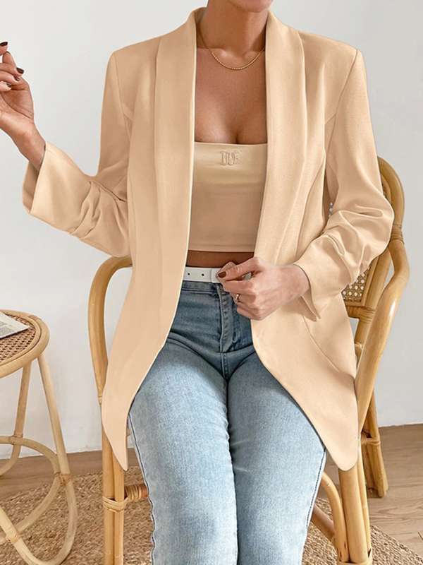 Khaki blazer with jeans sales