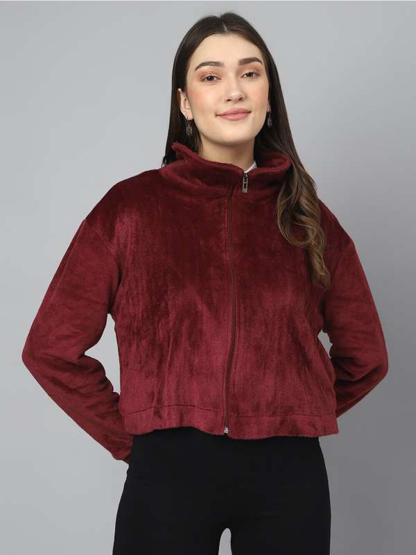 Maroon color jacket sales