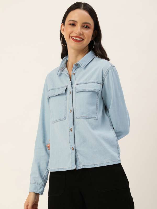 Gap denim shirt womens store