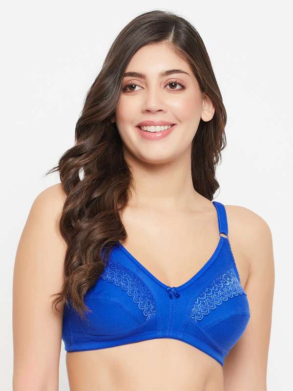 Buy Clovia Blue Lace Full Coverage Padded Bra for Women's Online