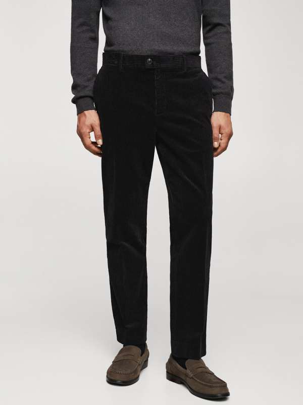 Black Slim Fit Corduroy Trouser Buy Black Slim Fit Corduroy