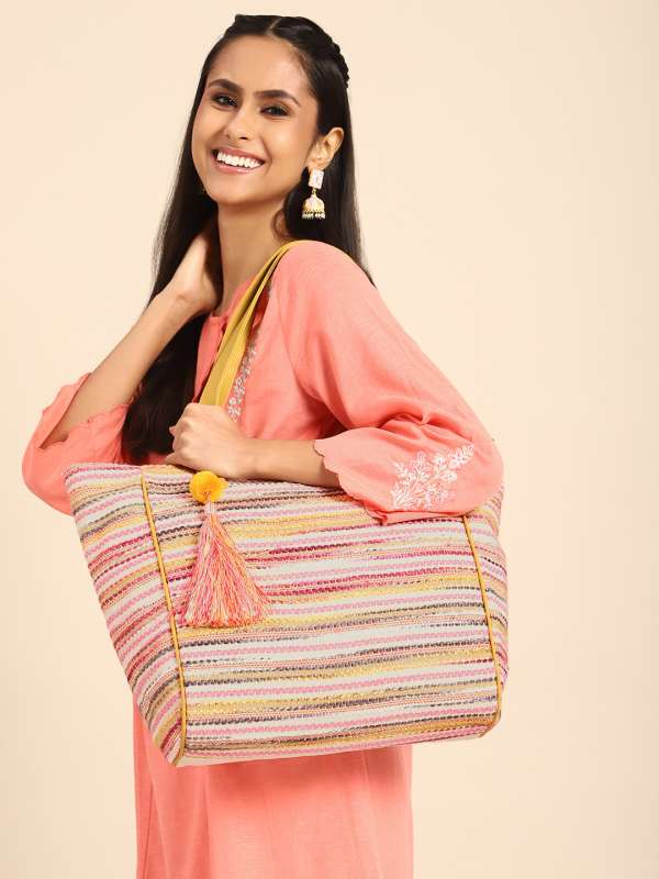 Striped tote bags sale
