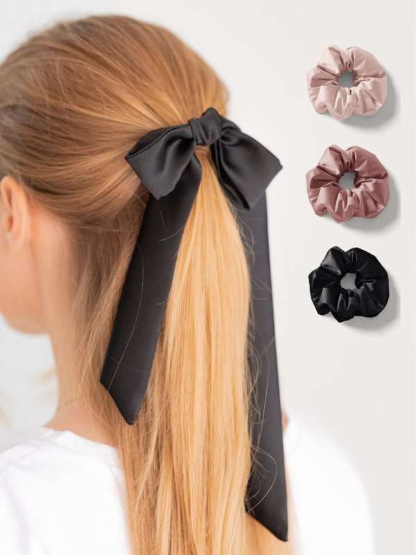 Gymnastics Ribbon Pony, Bun Decoration-Ribbon Hair Ties –