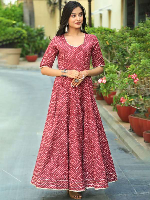 Cotton maxi outlet dress myntra