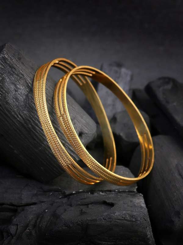 Plain gold plated bangles top