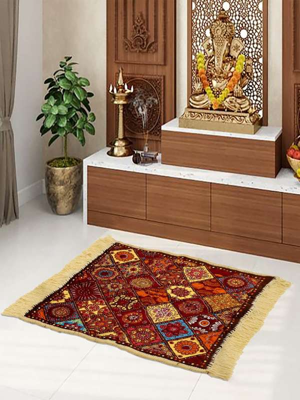 Kuber Industries Carpet, Water Absorption Embossed Floral Pattern Floor Mat