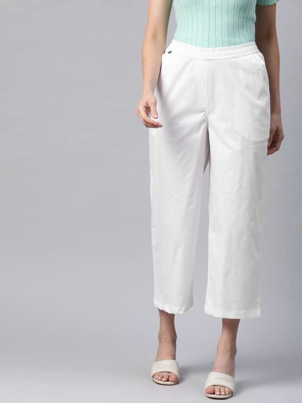 White culotte trousers on sale