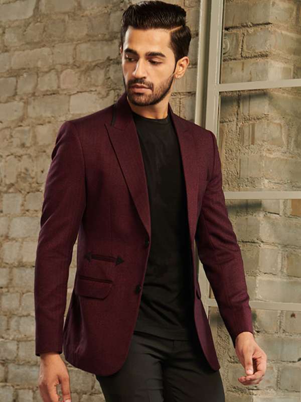 Maroon Blazers Buy Trendy Maroon Blazers Online in India Myntra