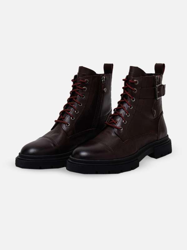 Maroon boots men clearance