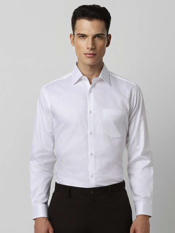 Van heusen slim fit white shirt sales