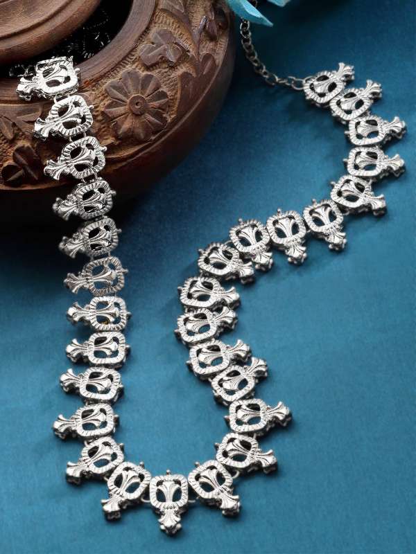  Jwellmart Indian Oxidized Silver CZ Stone Studded Saree Belt/Kamarbandh/Waist  Belt : Clothing, Shoes & Jewelry