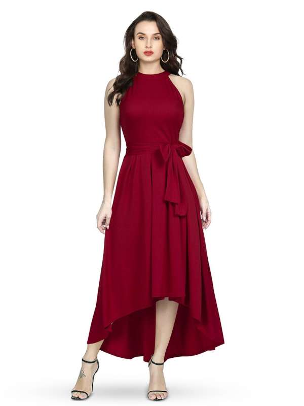 Maroon one piece dress sale