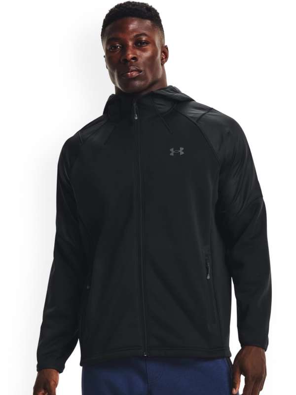 Under armour black jacket deals mens