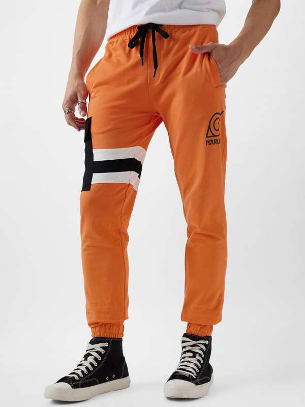 Orange joggers mens deals