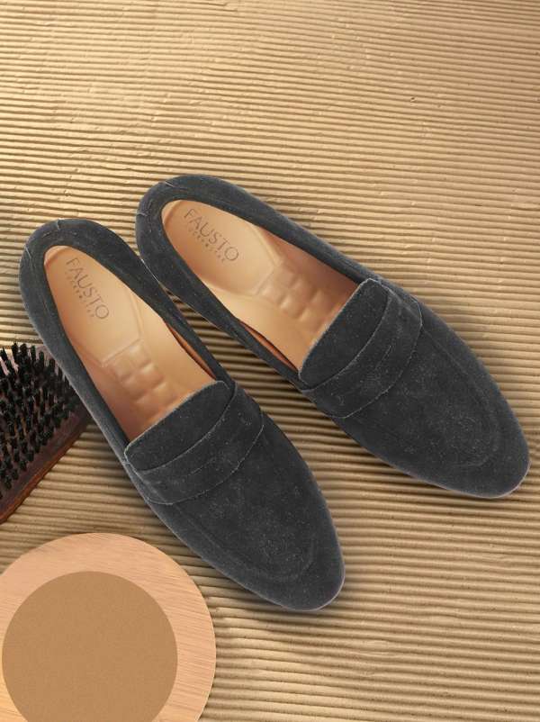 Suede slip on loafers sale