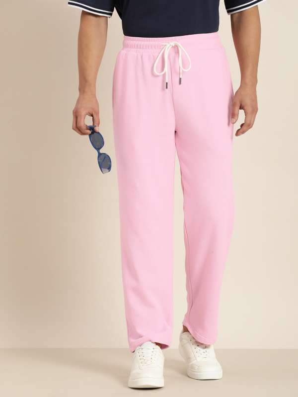 Pink track pants deals
