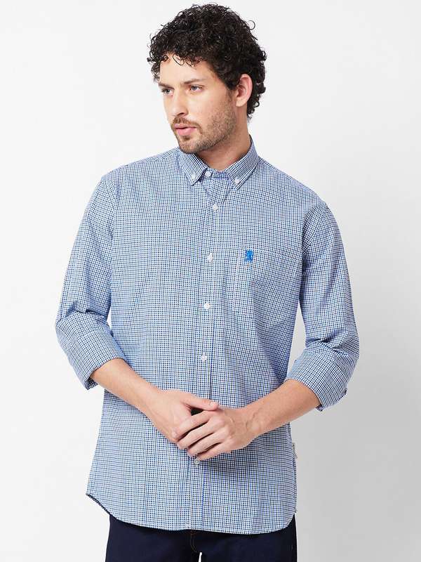 micro check shirt