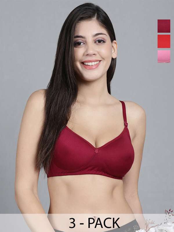 Pack Of 3 Non Wired Lightly Padded Push Up Bras 7163183.htm - Buy Pack Of 3  Non Wired Lightly Padded Push Up Bras 7163183.htm online in India