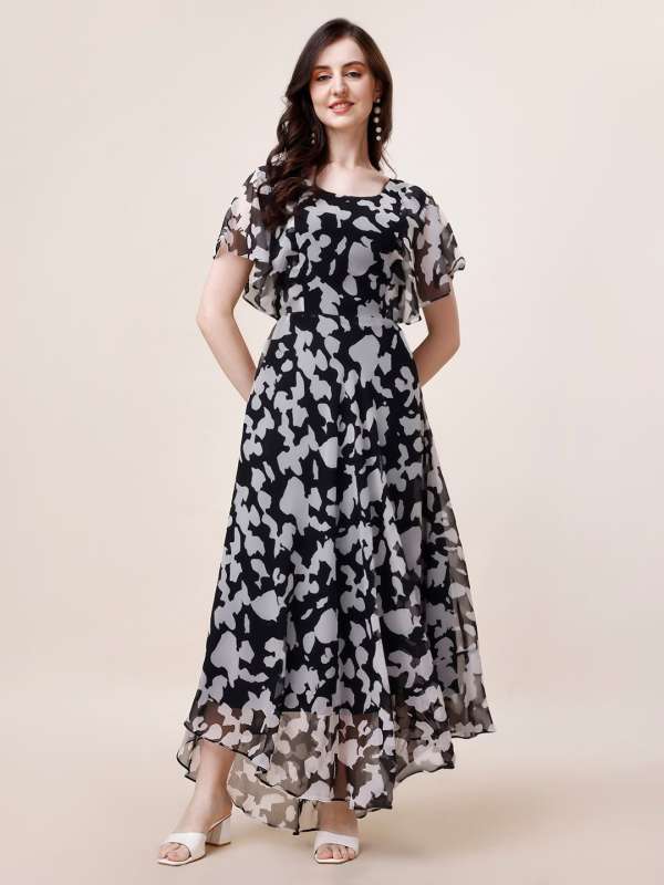 Buy CERISE HALTERENECK RUFFLED ASYMMETRICAL DRESS for Women Online in India