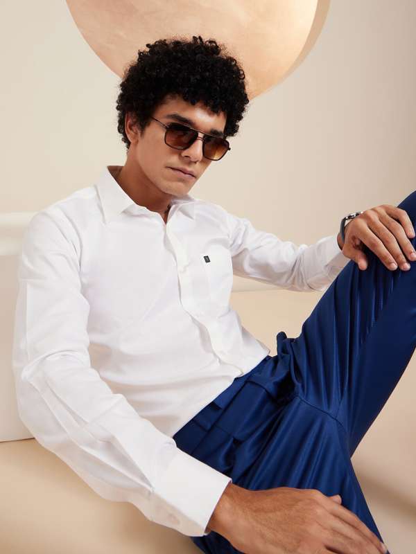 Cotton white shirts online shopping online