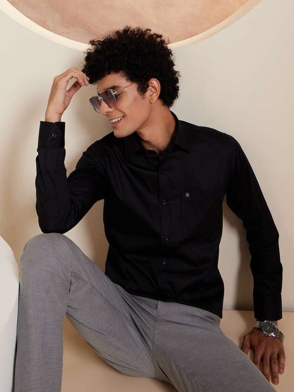 Branded Shirts In Black Buy Branded Shirts In Black online in India