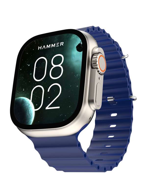 White strap top smart watch