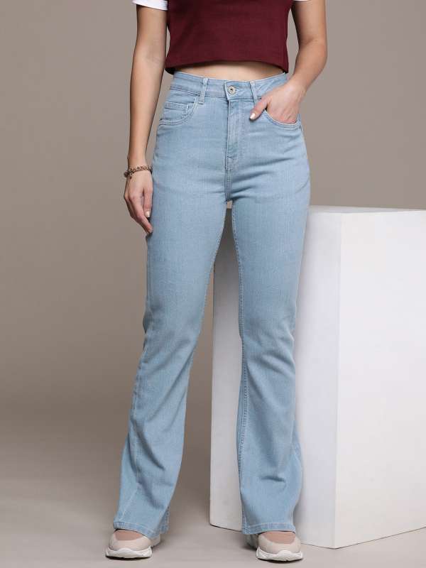 Bell bottom cheap jeans myntra