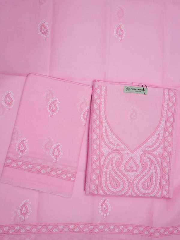 Chikan dress 2025 material online shopping