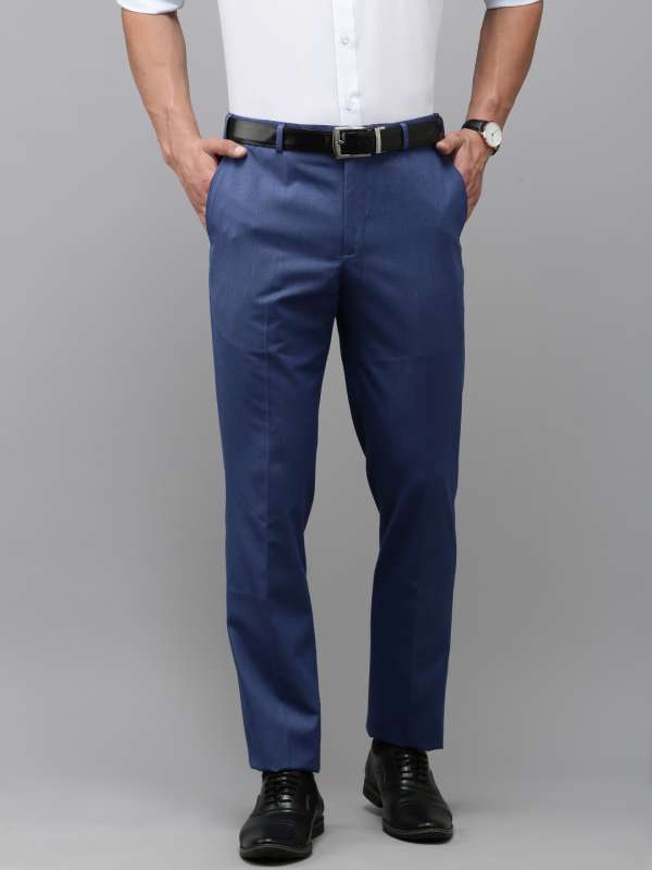 Navy blue trousers mens top