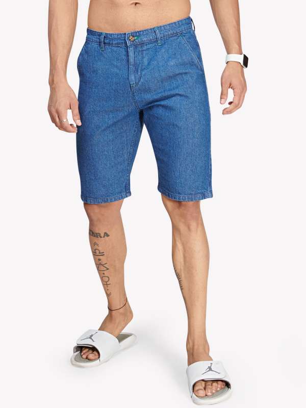 Mens knee length denim shorts outlet