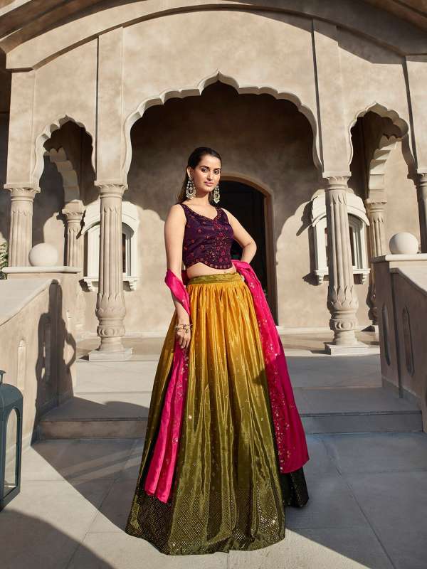 Chiffon lehenga skirt deals