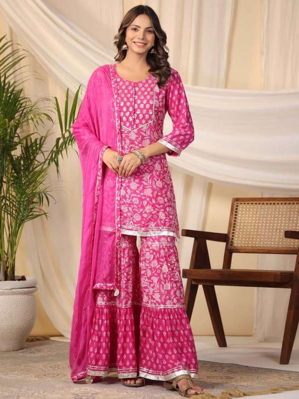 Meena Bazaar Sharara Buy Meena Bazaar Sharara online in India