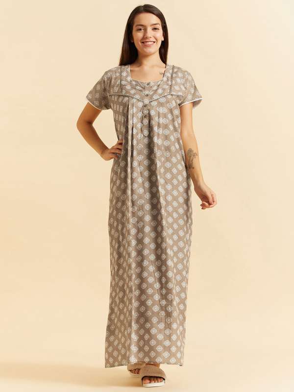 Myntra nighty cotton hot sale