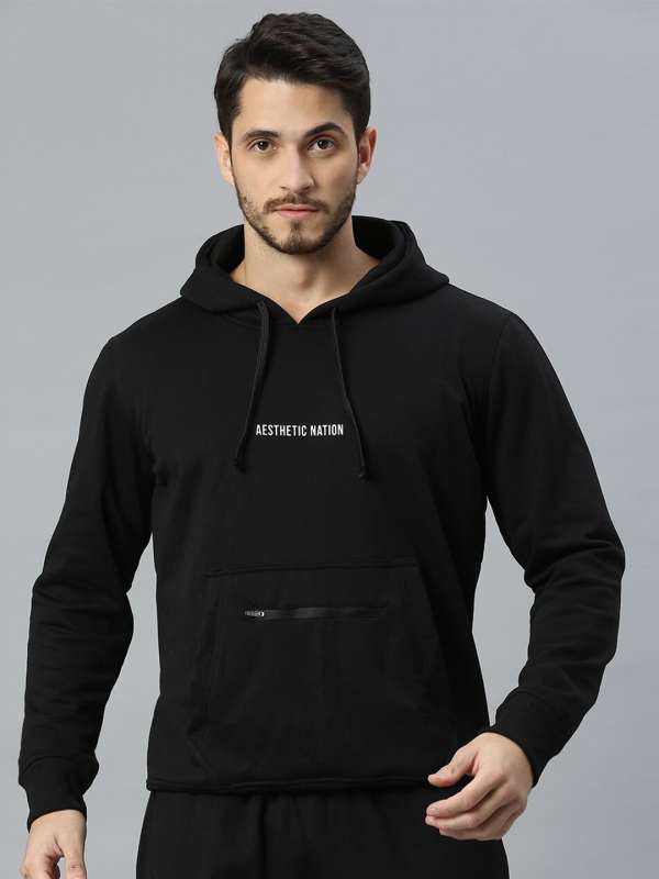 Black Hoodies Buy Trendy Black Hoodies Online in India Myntra