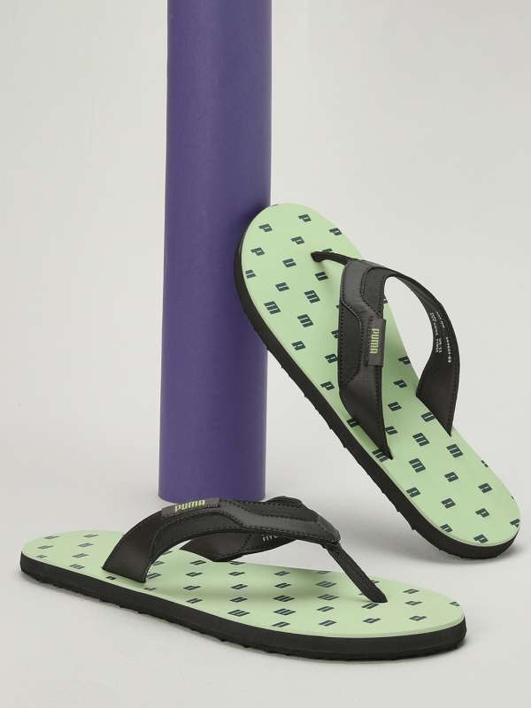 Puma discount green slippers