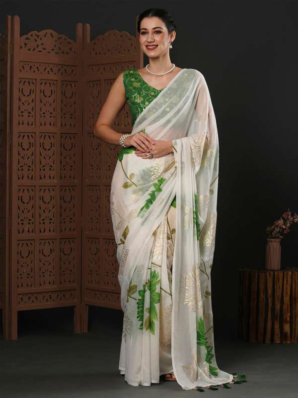 White wedding on sale saree online
