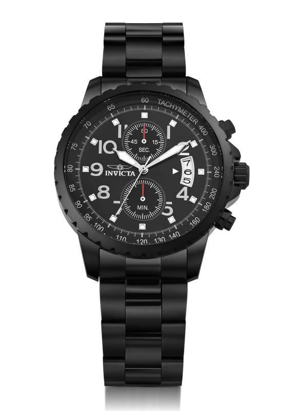 Invicta chronograph black clearance