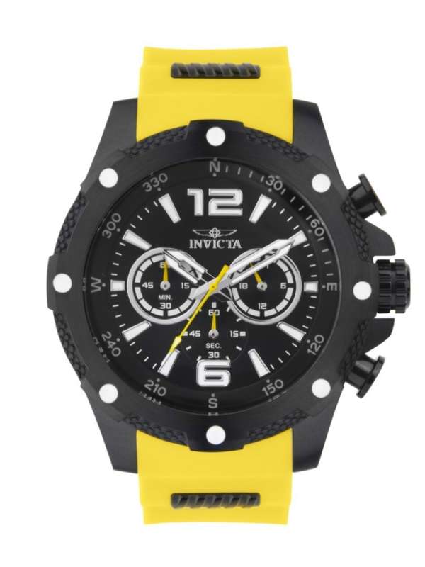 Invicta black chronograph watch on sale