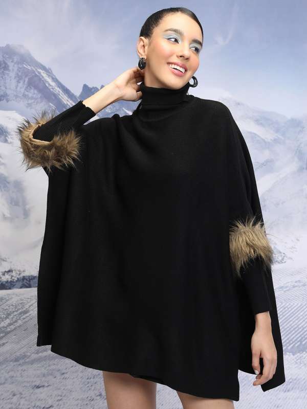 Fox fur collar outlet sweater