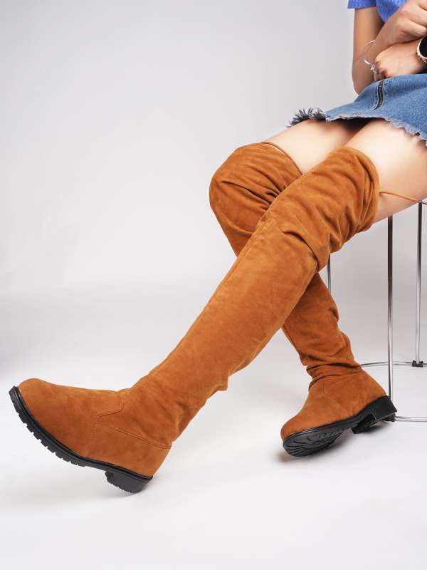 Knee length boots myntra top