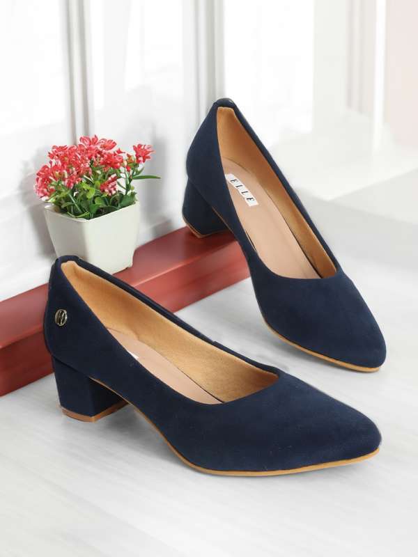 Royal blue sales chunky heels