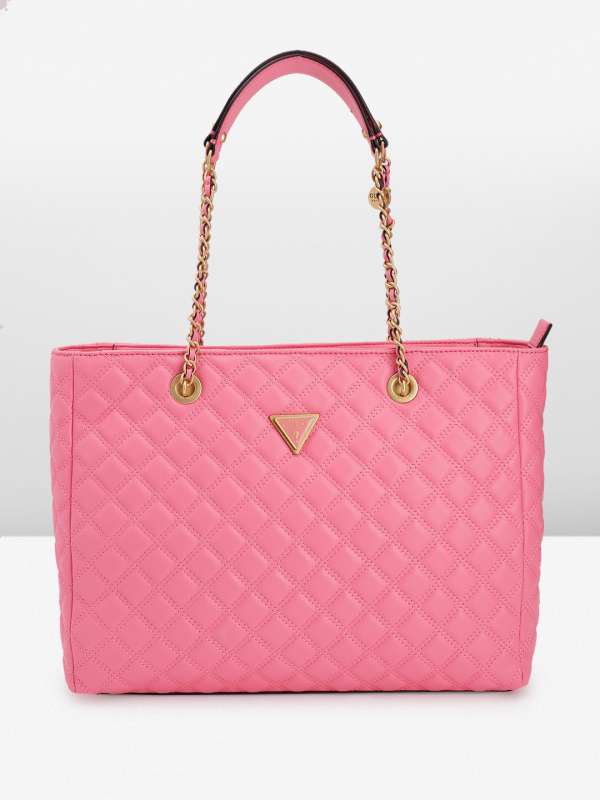 Pink best sale guess handbag