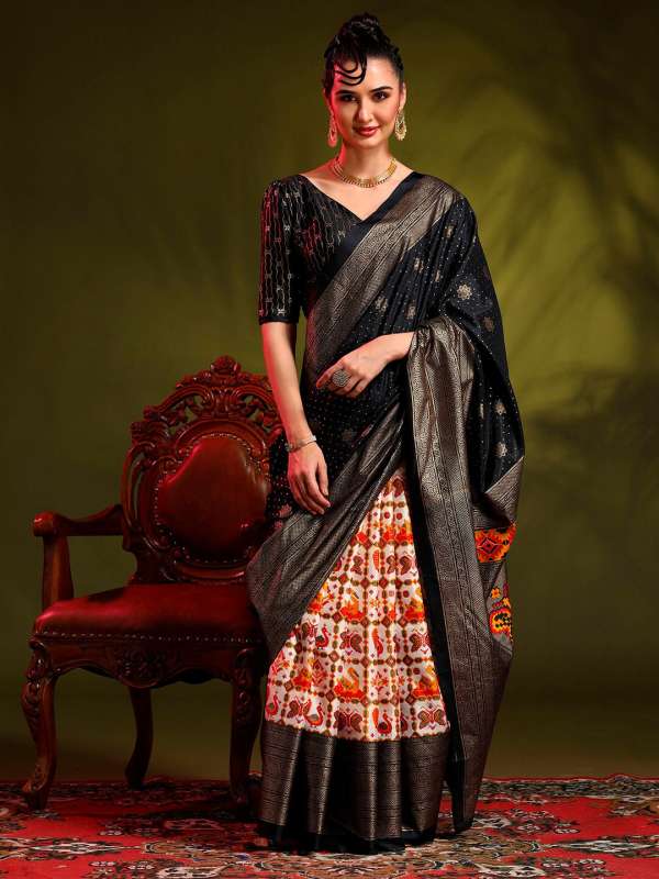 Black traditional saree online